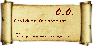 Opoldusz Odisszeusz névjegykártya